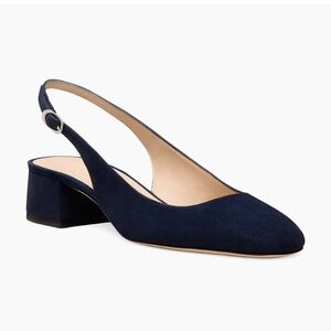 New Stuart Weitzman  Maeve Suede 35MM Slingback Pump Nice Blue Sz 7